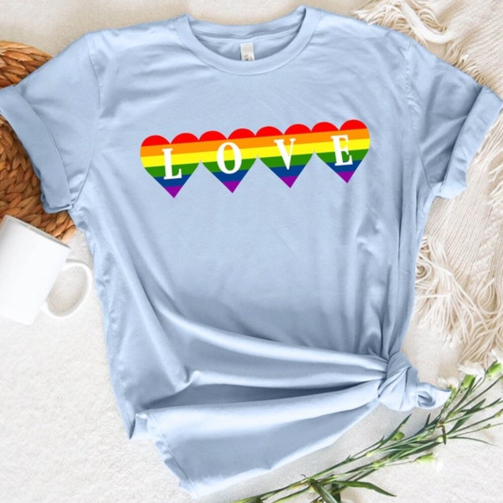Love is Love Shirt, Equality Love Shirt, Light Blue Color